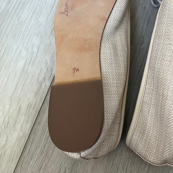 Sam Edelman Felicia Luxe Women's 7.5 Woven Natural Ballet Flat Neutral Aesthetic - Picture 8 of 8